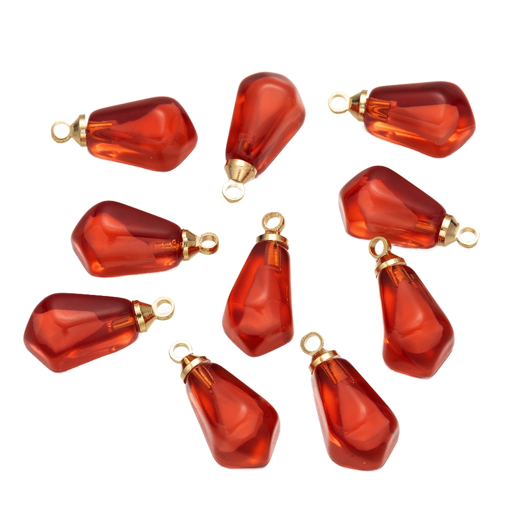 Resin Art Jewellery - 10Pcs Resin Pomegranate Seed Food Charms