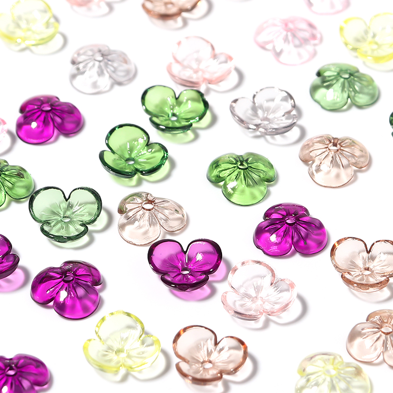 Resin Art For Sale - 20pcs/lot Transparent Resin Petal Beads Blossoms