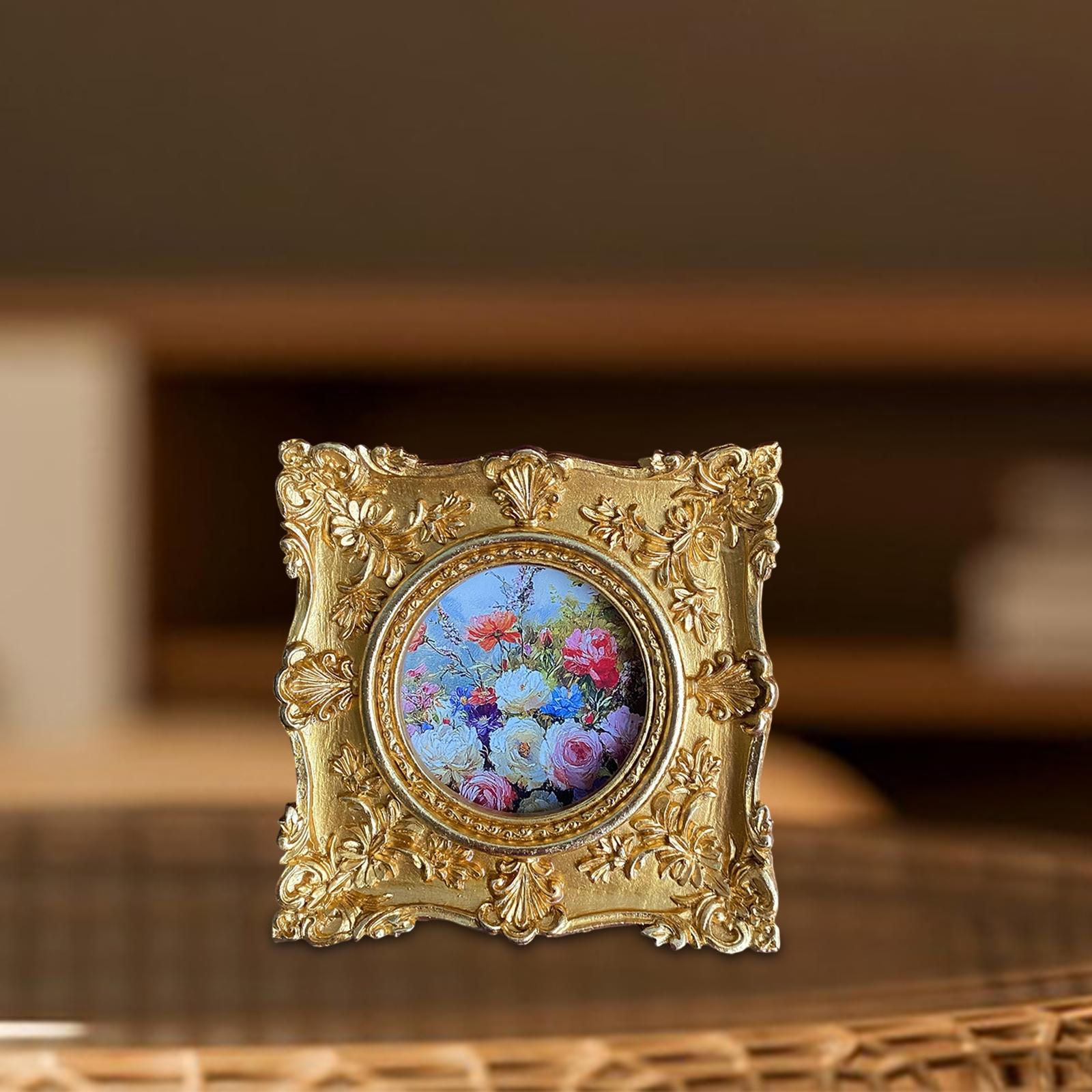 Resin Art Gallery - Decorative Golden Baroque Photo Frame Embossed