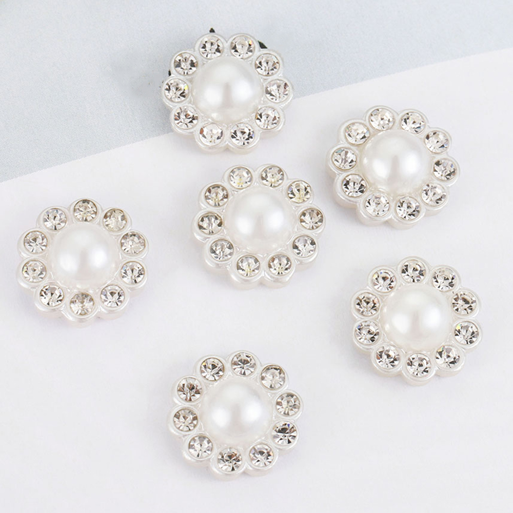Resin Art For Sale - 50pcs White Flat Imitation Pearl Resin