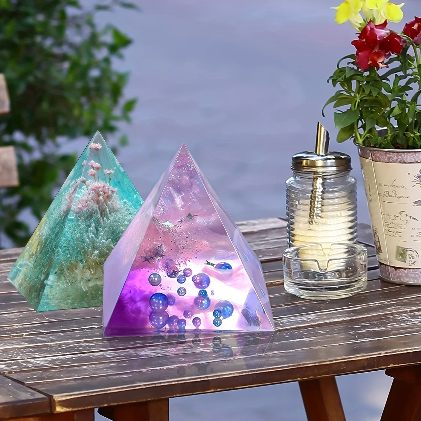 5pc- Pyramid resin molds of va - Resin Art Jewellery ulasan dan harga
