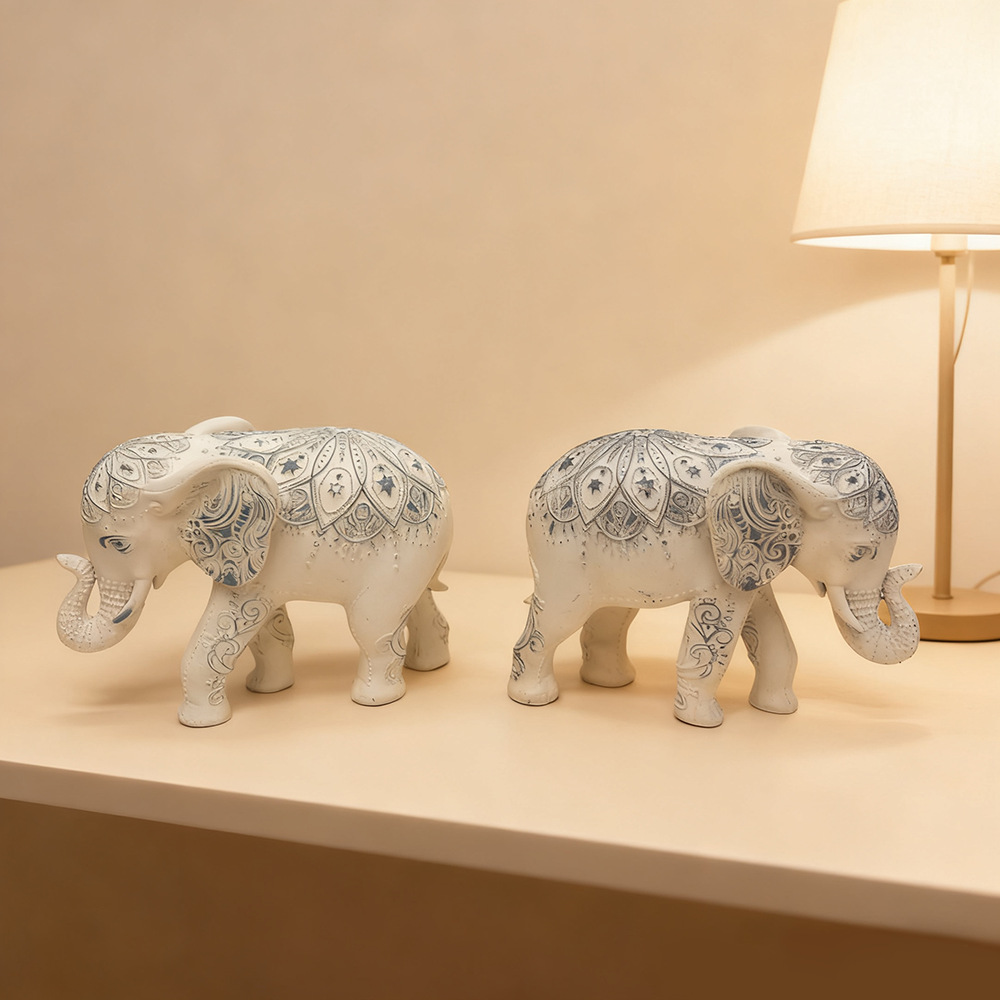 Bohemian Elephant Statue, Resi - Resin Art Gift For Anniversary ulasan dan harga