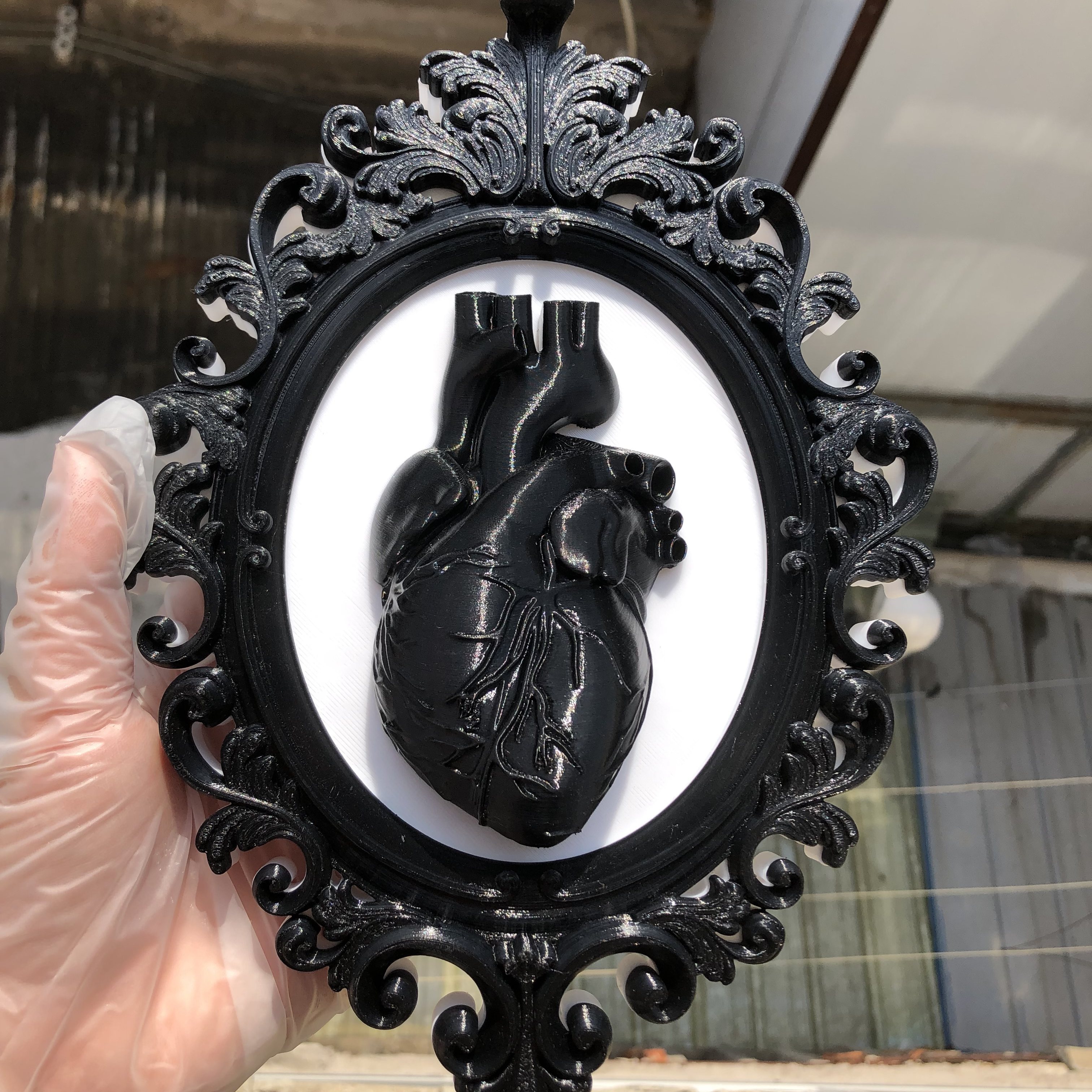 Heart Photo Frame Wall Art Dec - Resin Art Gift For Anniversary ulasan dan harga