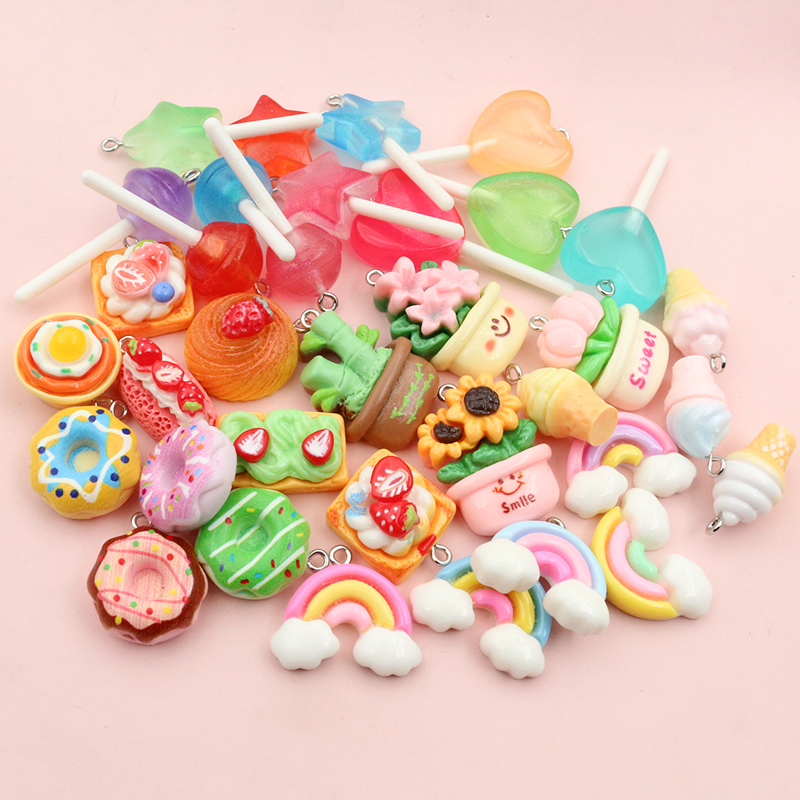 10pcs Mixed Colors Resin Cute  - Resin Art For Sale ulasan dan harga