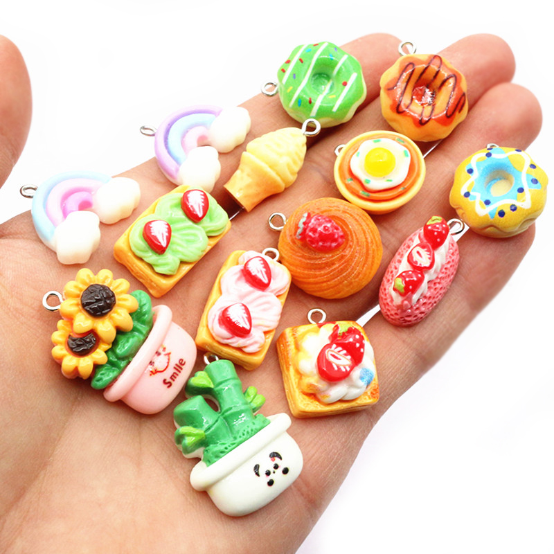 10pcs Mixed Colors Resin Cute  - Resin Art For Sale ulasan dan harga