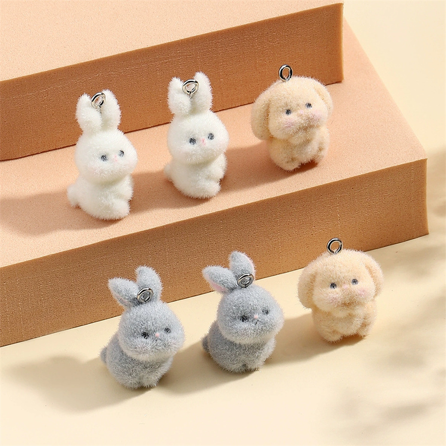 3PCS Plush resin three-dimensi - Resin Art Earrings ulasan dan harga
