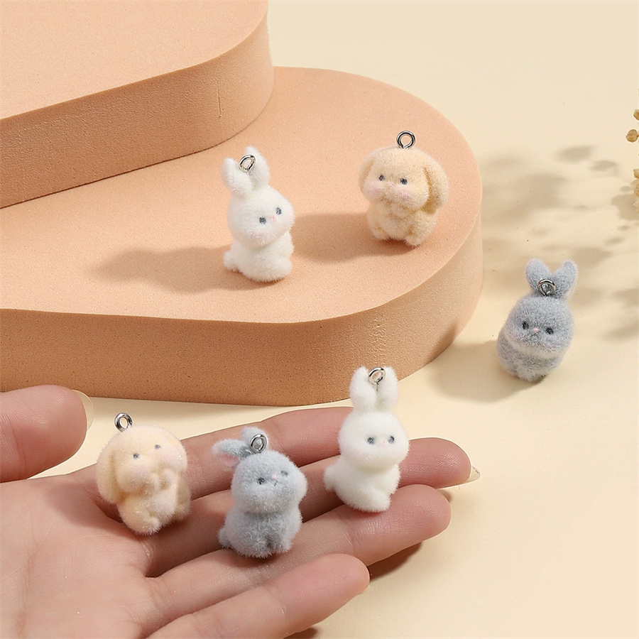 3PCS Plush resin three-dimensi - Resin Art Earrings ulasan dan harga