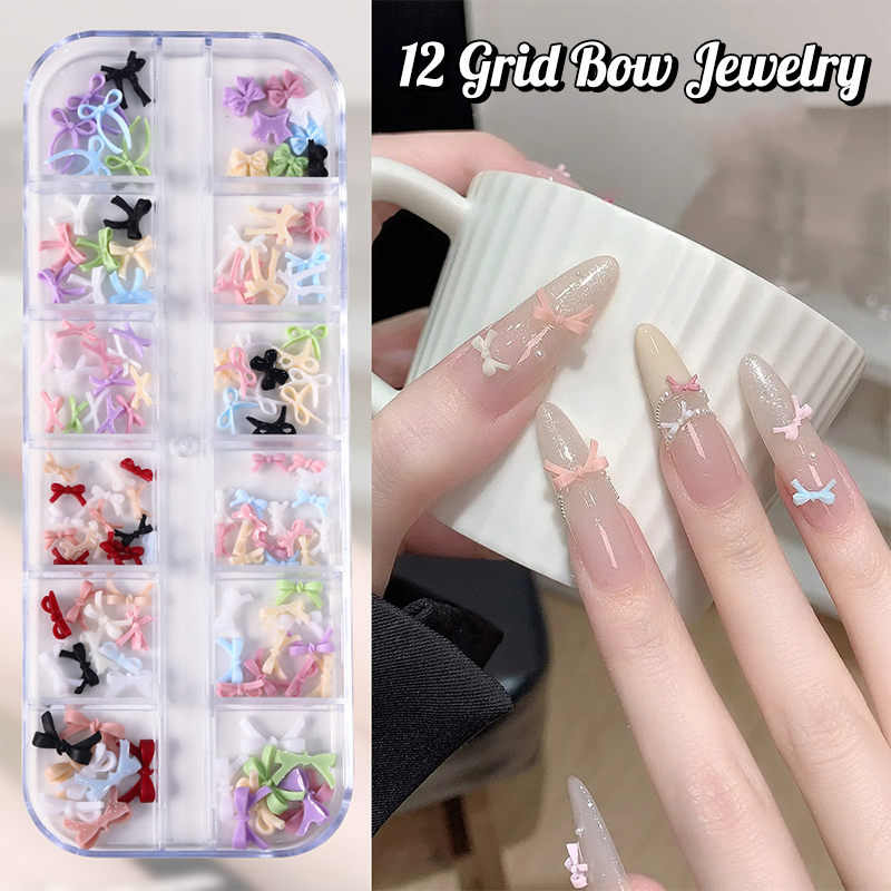 12 Grid Multiple Colors Bowkno - Resin Art Earrings ulasan dan harga