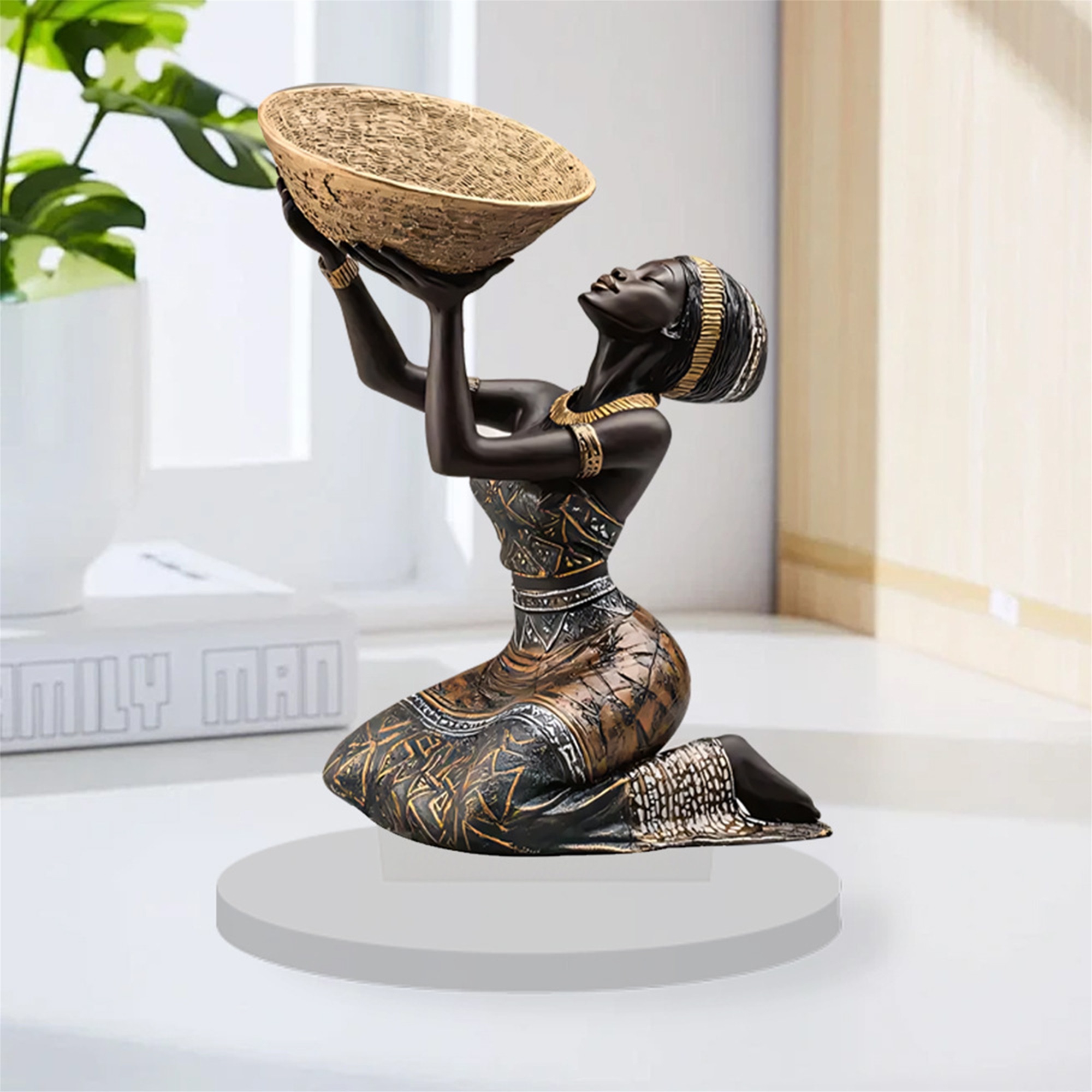 African Tribal Lady Figurine 3 - Resin Art Gallery ulasan dan harga