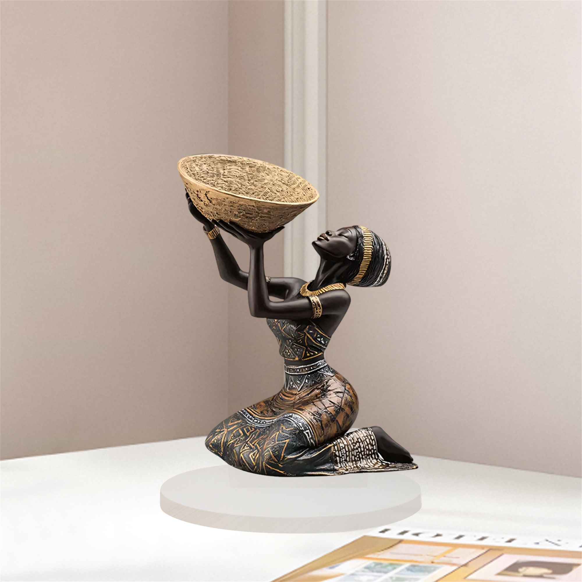 African Tribal Lady Figurine 3 - Resin Art Gallery ulasan dan harga