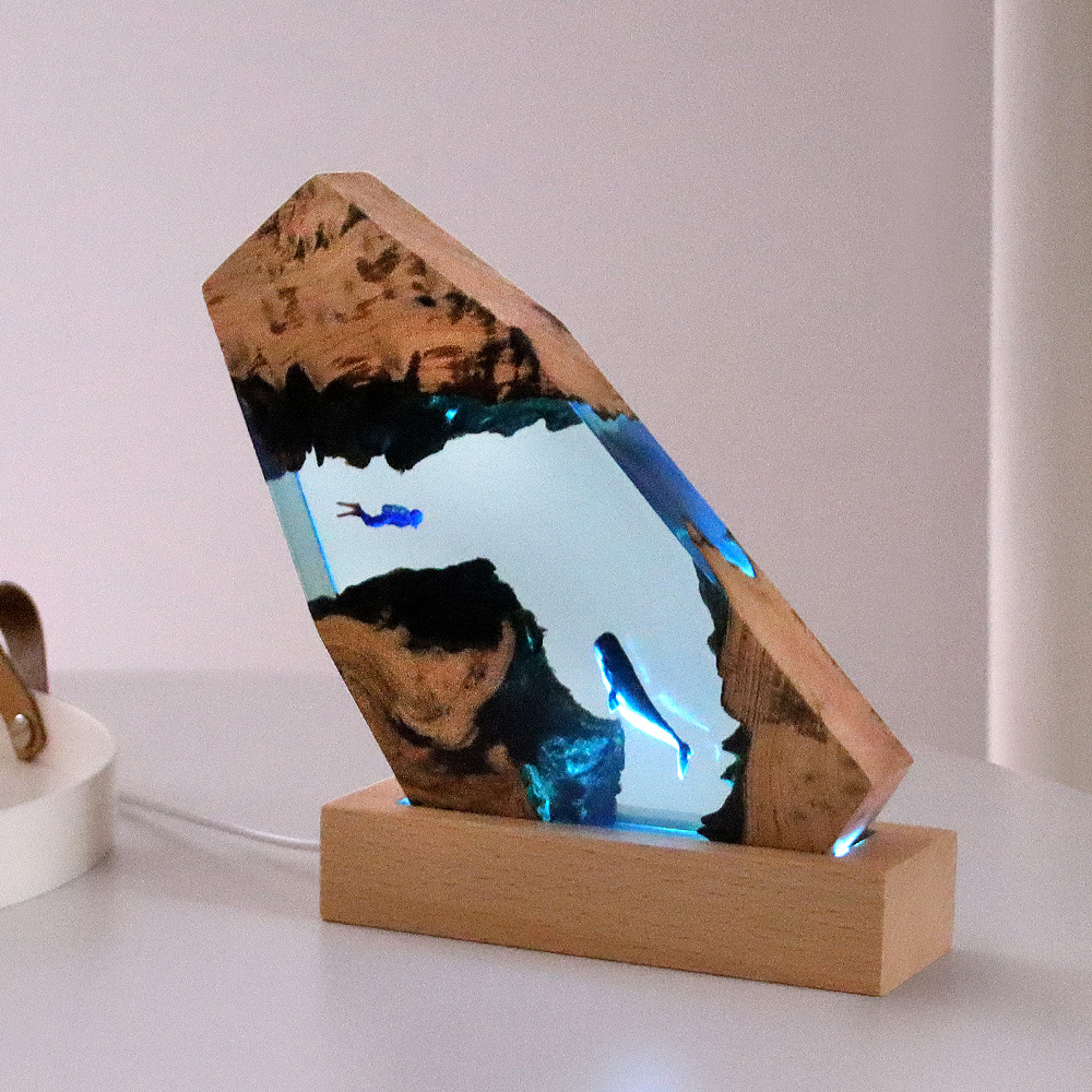 New Underwater Cave Whale Dive - Resin Art Gift For Anniversary ulasan dan harga