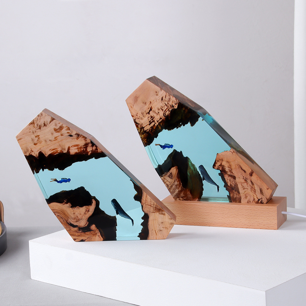 New Underwater Cave Whale Dive - Resin Art Gift For Anniversary ulasan dan harga