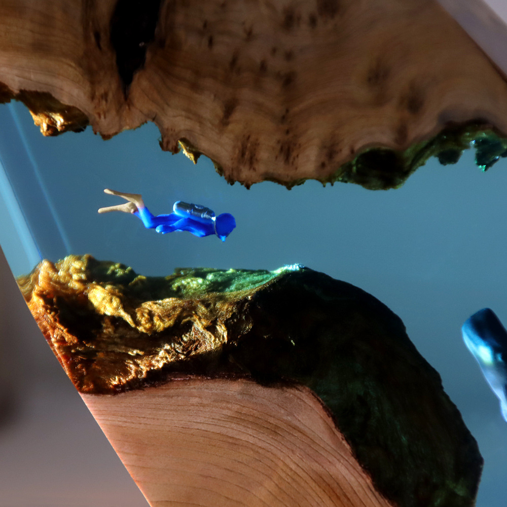 New Underwater Cave Whale Dive - Resin Art Gift For Anniversary ulasan dan harga