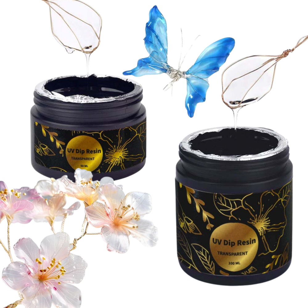 UV DIP Resin Glue Set 50/100ml - Resin Art Jewellery ulasan dan harga