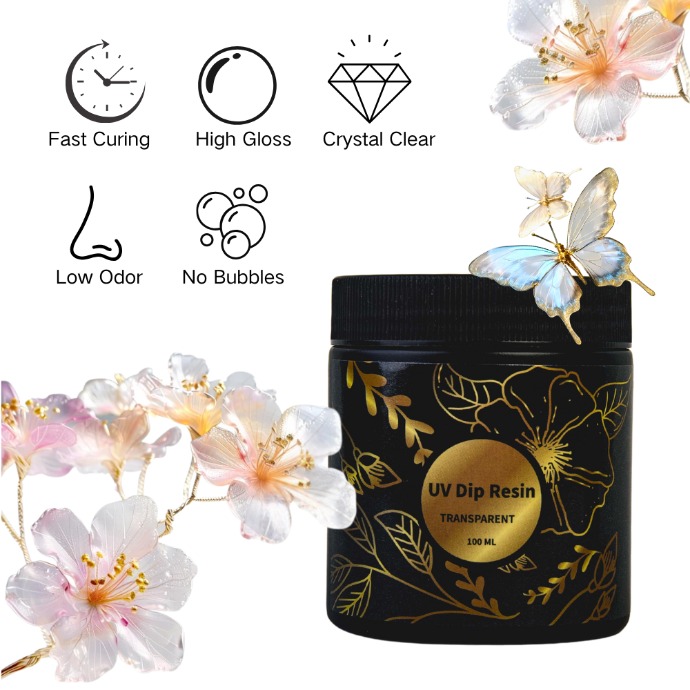 UV DIP Resin Glue Set 50/100ml - Resin Art Jewellery ulasan dan harga