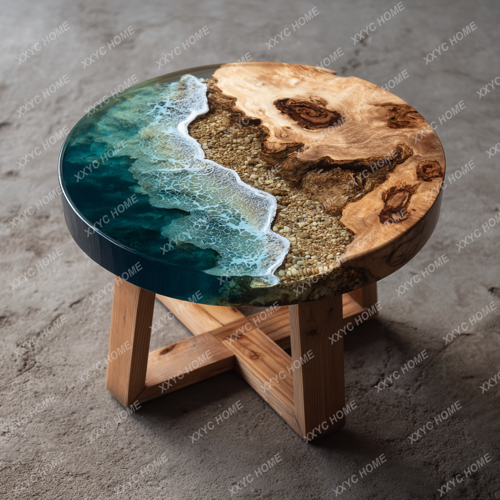 TT Epoxy resin river table cof - Resin Art Coffee Table ulasan dan harga
