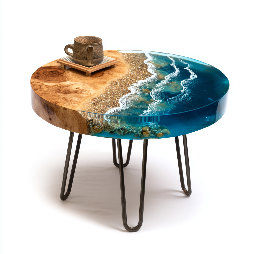 TT Epoxy resin river table cof - Resin Art Coffee Table ulasan dan harga