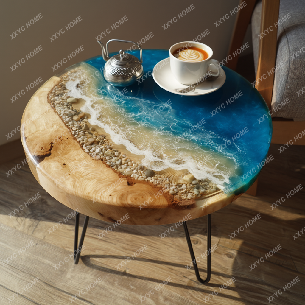 TT Epoxy resin river table cof - Resin Art Coffee Table ulasan dan harga