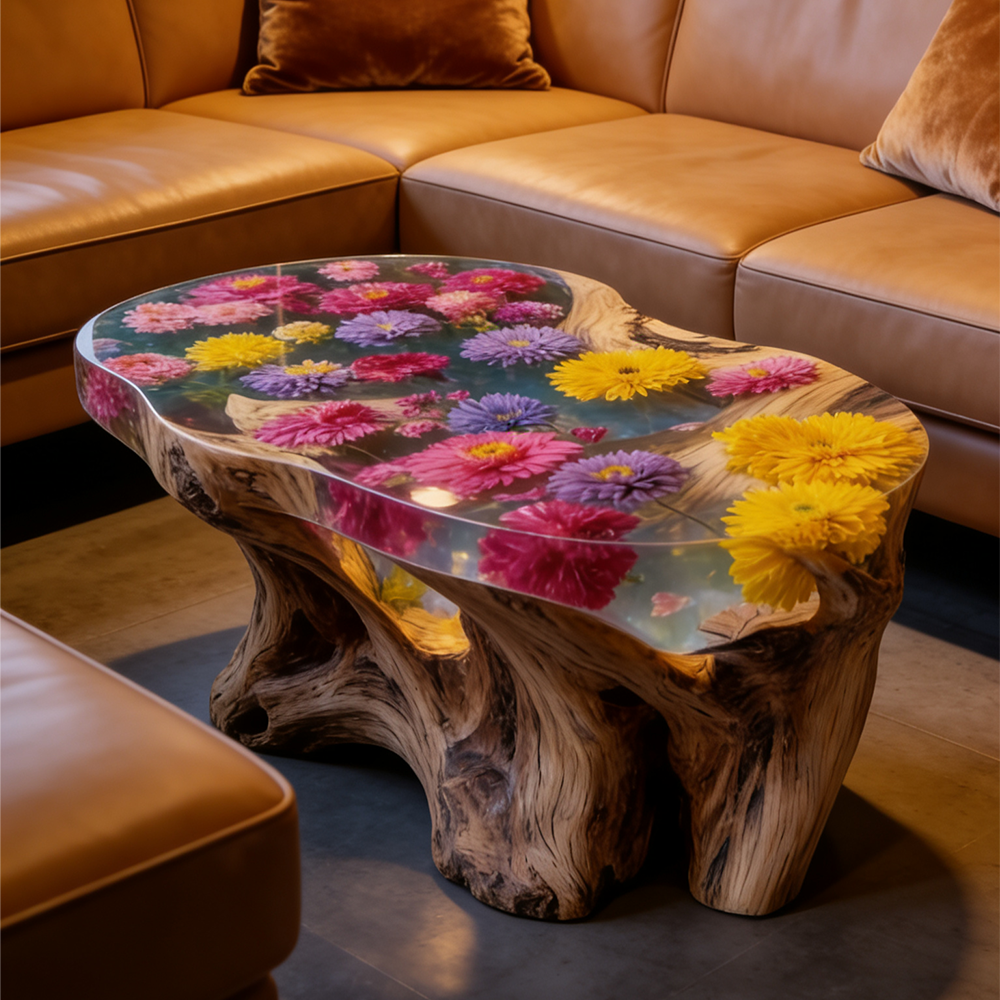mnCustom Handmade Luxury Natur - Resin Art Coffee Table ulasan dan harga