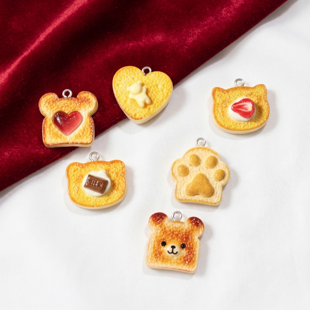 10pcs Resin Plastic Bread Pend - Resin Art Earrings ulasan dan harga