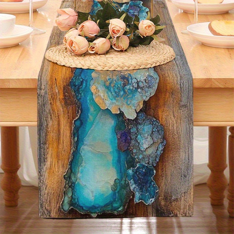 Resin Geode Table Runner Polye - Resin Art Coffee Table ulasan dan harga