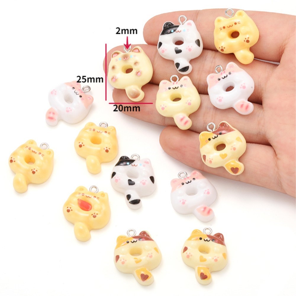 10Pcs Kawaii Cartoon Cat Resin - Resin Art For Sale ulasan dan harga