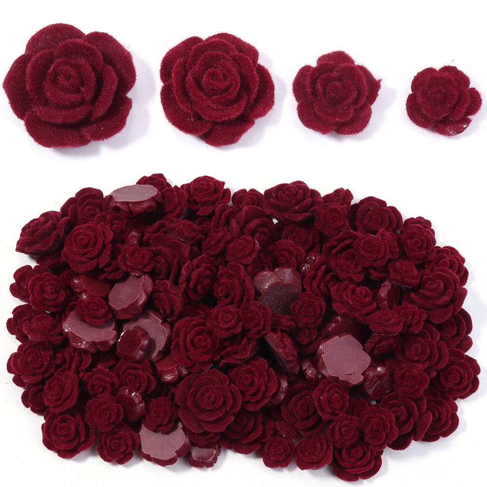 20pcs Resin Rose Flower Wine R - Resin Art Earrings ulasan dan harga