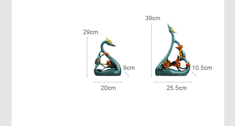 couples swan lovers art decora - Resin Art Gift For Anniversary ulasan dan harga