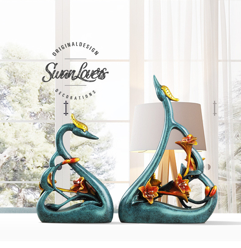 couples swan lovers art decora - Resin Art Gift For Anniversary ulasan dan harga