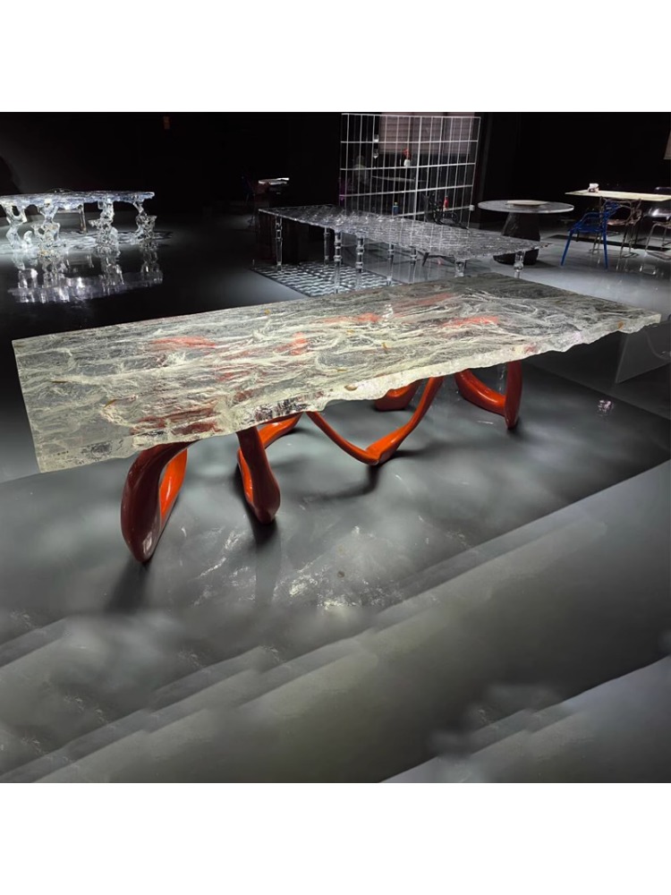 Light luxury transparent resin - Resin Art Coffee Table ulasan dan harga