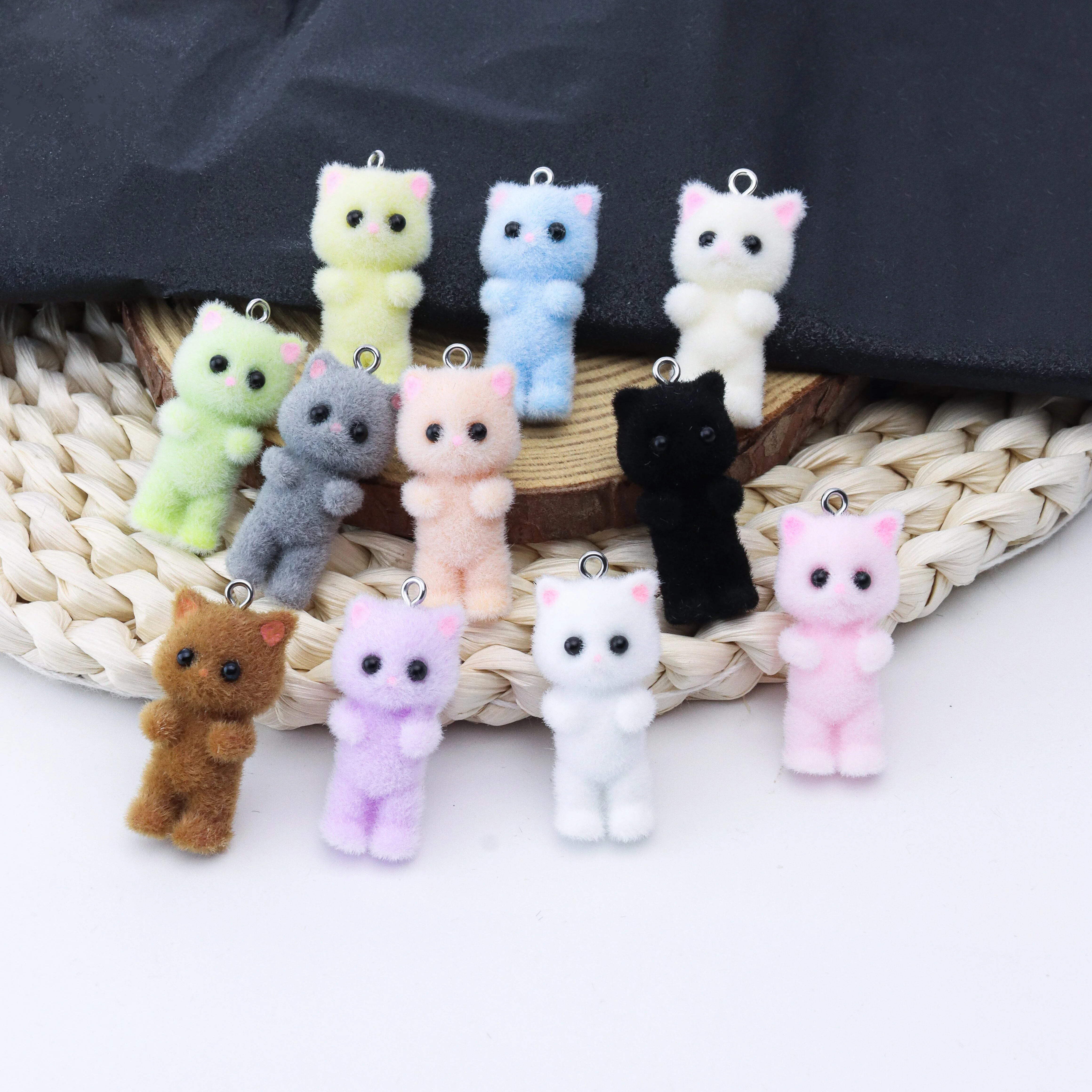 33PCS Cat Pendant Kawaii 3D Fl - Resin Art Jewellery ulasan dan harga