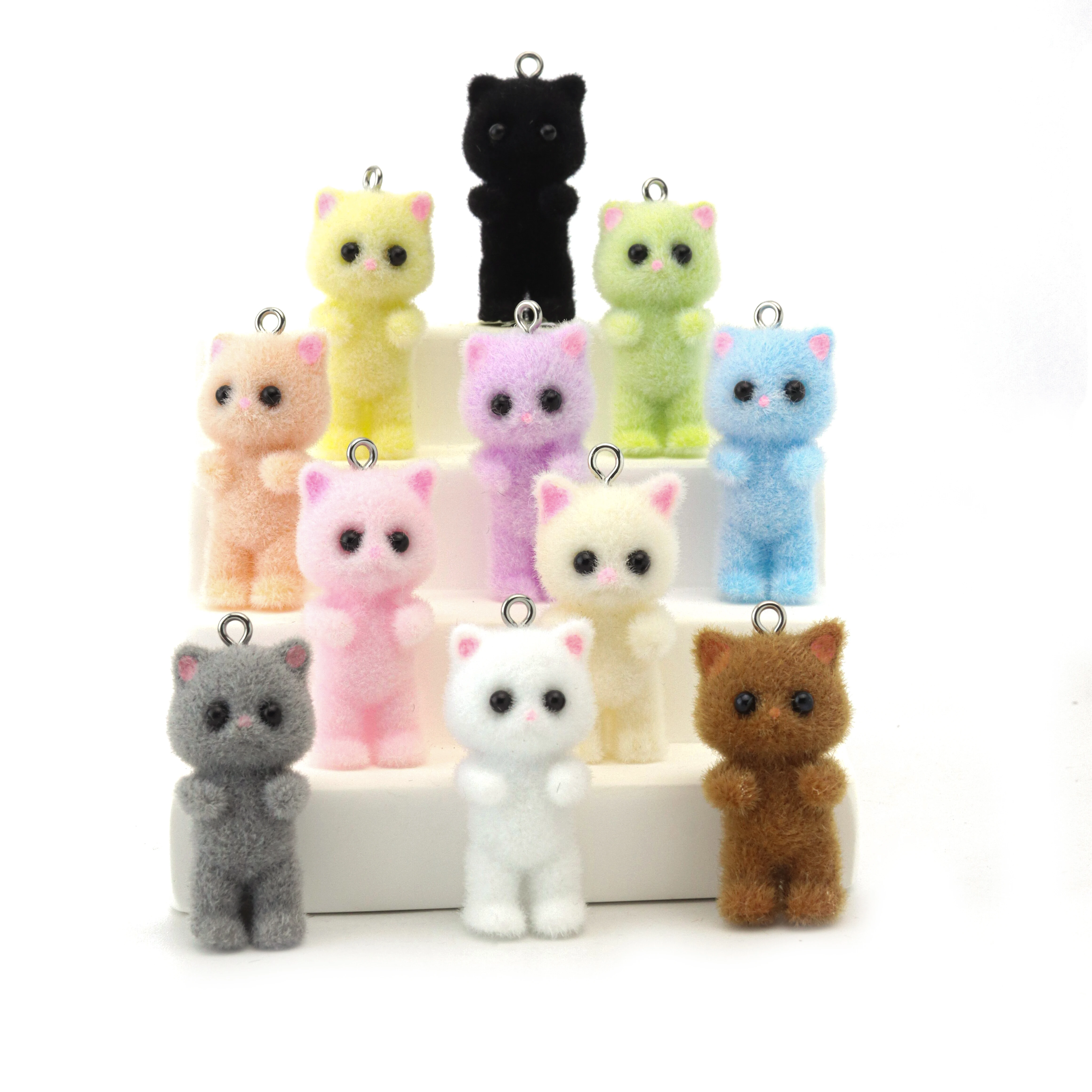 33PCS Cat Pendant Kawaii 3D Fl - Resin Art Jewellery ulasan dan harga
