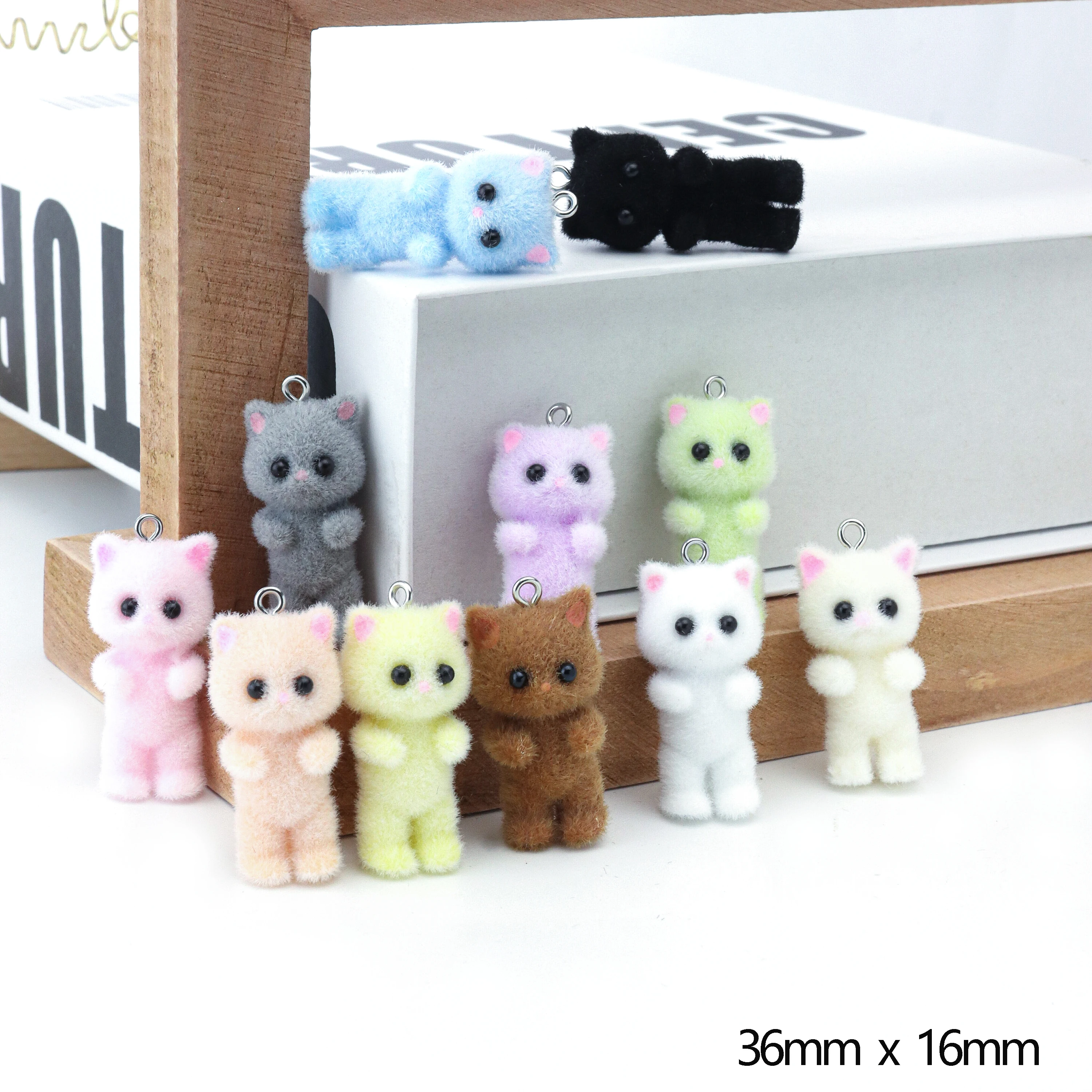 33PCS Cat Pendant Kawaii 3D Fl - Resin Art Jewellery ulasan dan harga