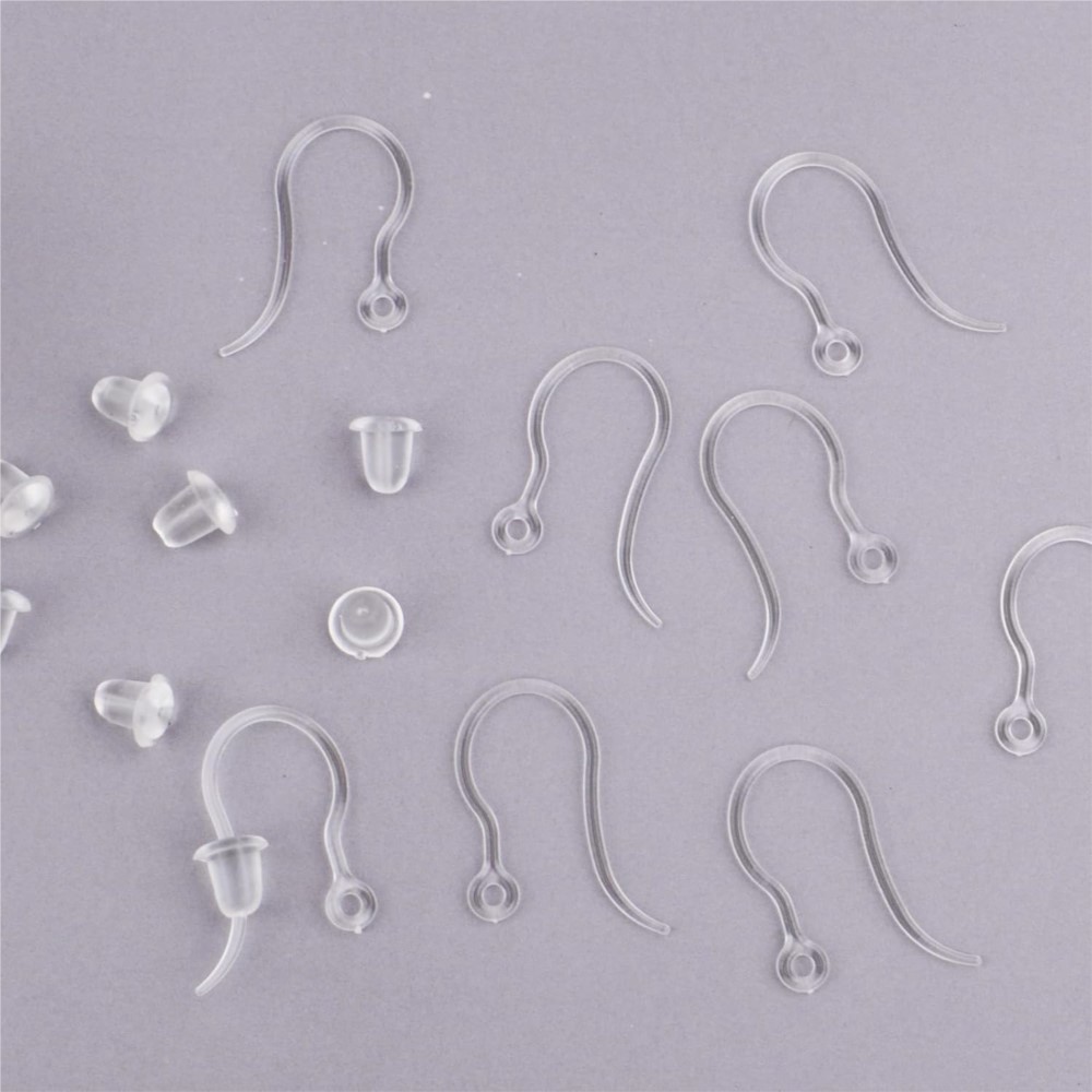 40pcs Clear Plastic Earring Ho - Resin Art For Sale ulasan dan harga