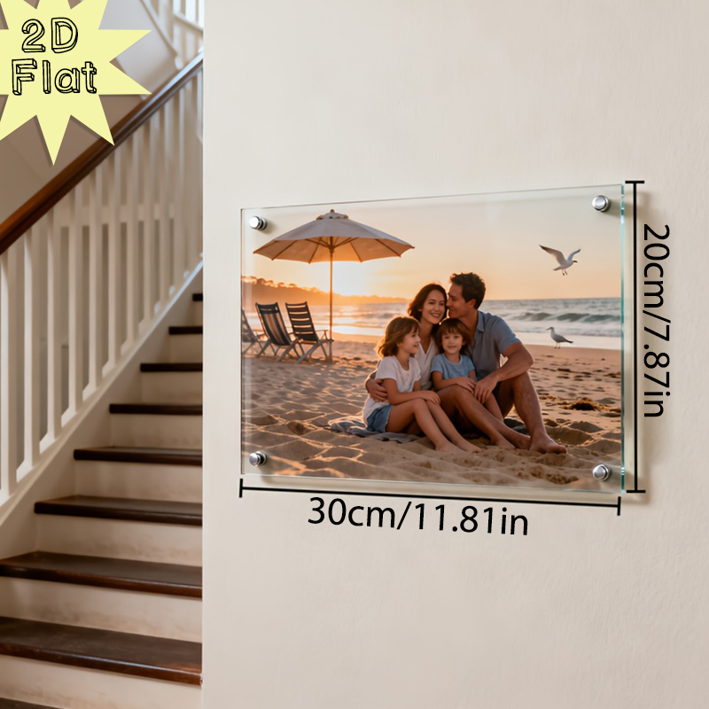 1Pc Custom Family Photo Acryli - Resin Art Gift For Anniversary ulasan dan harga