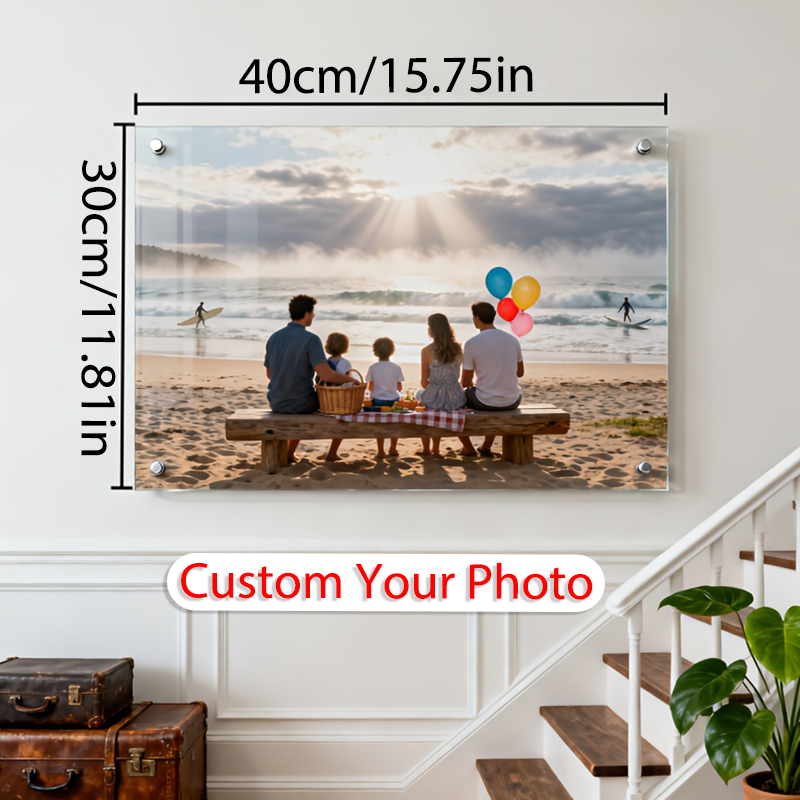 1Pc Custom Family Photo Acryli - Resin Art Gift For Anniversary ulasan dan harga