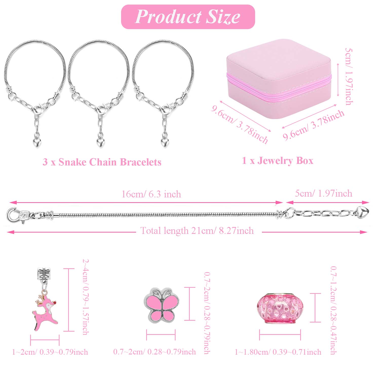 68pcs pink beaded jewelry set, - Resin Art Jewellery ulasan dan harga