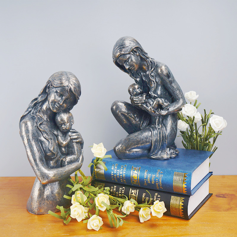 Mother Child Resin Sculpture H - Resin Art Gift For Anniversary ulasan dan harga