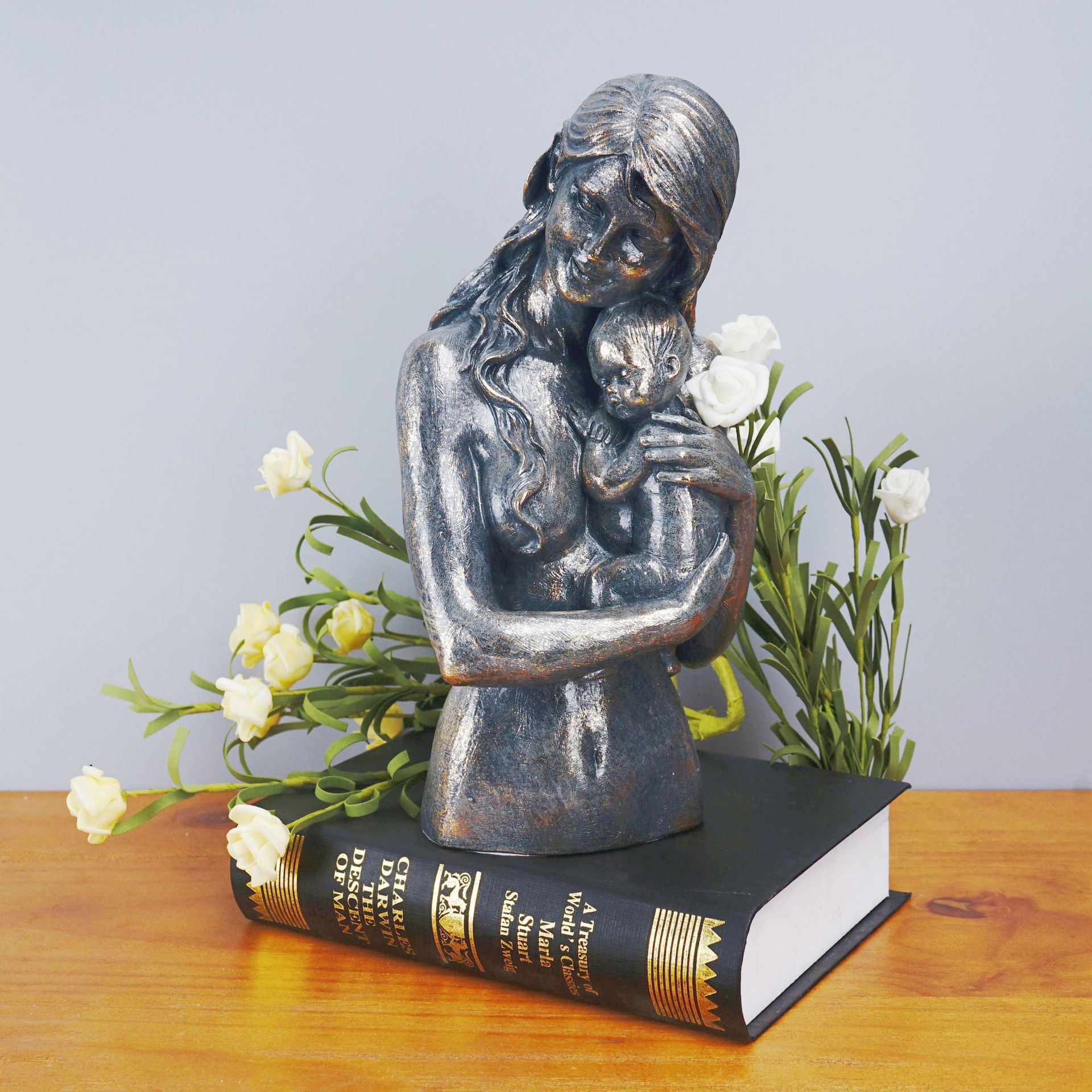 Mother Child Resin Sculpture H - Resin Art Gift For Anniversary ulasan dan harga