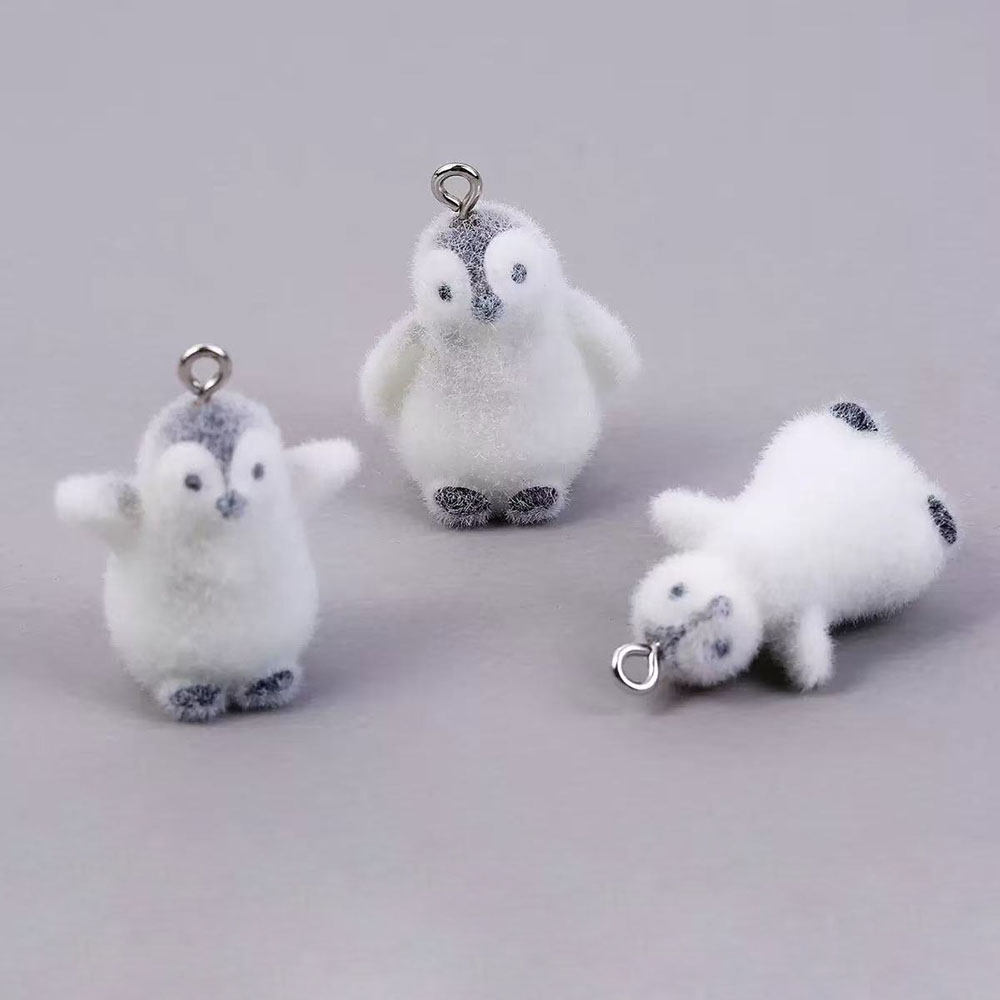 5pcs Flocking Small Penguin Re - Resin Art For Sale ulasan dan harga